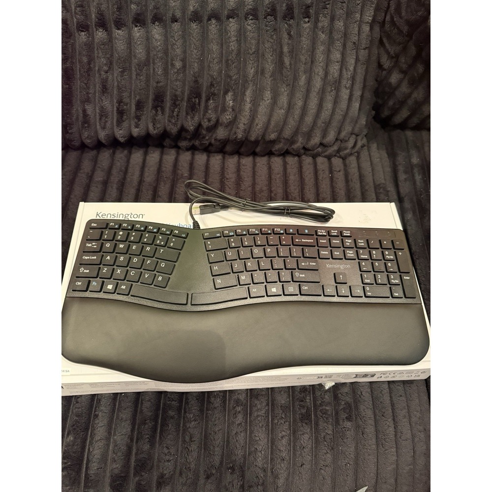 Kensington Pro Fit‎ Ergo Wired Keyboard K75400US Black BNIB SEALED
